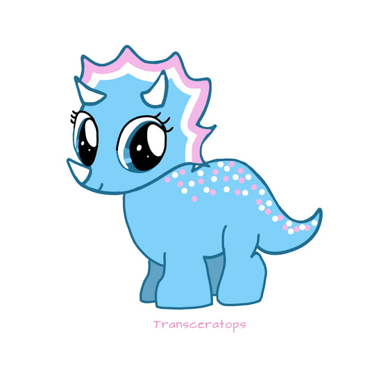 Transceratops cute dino sticker