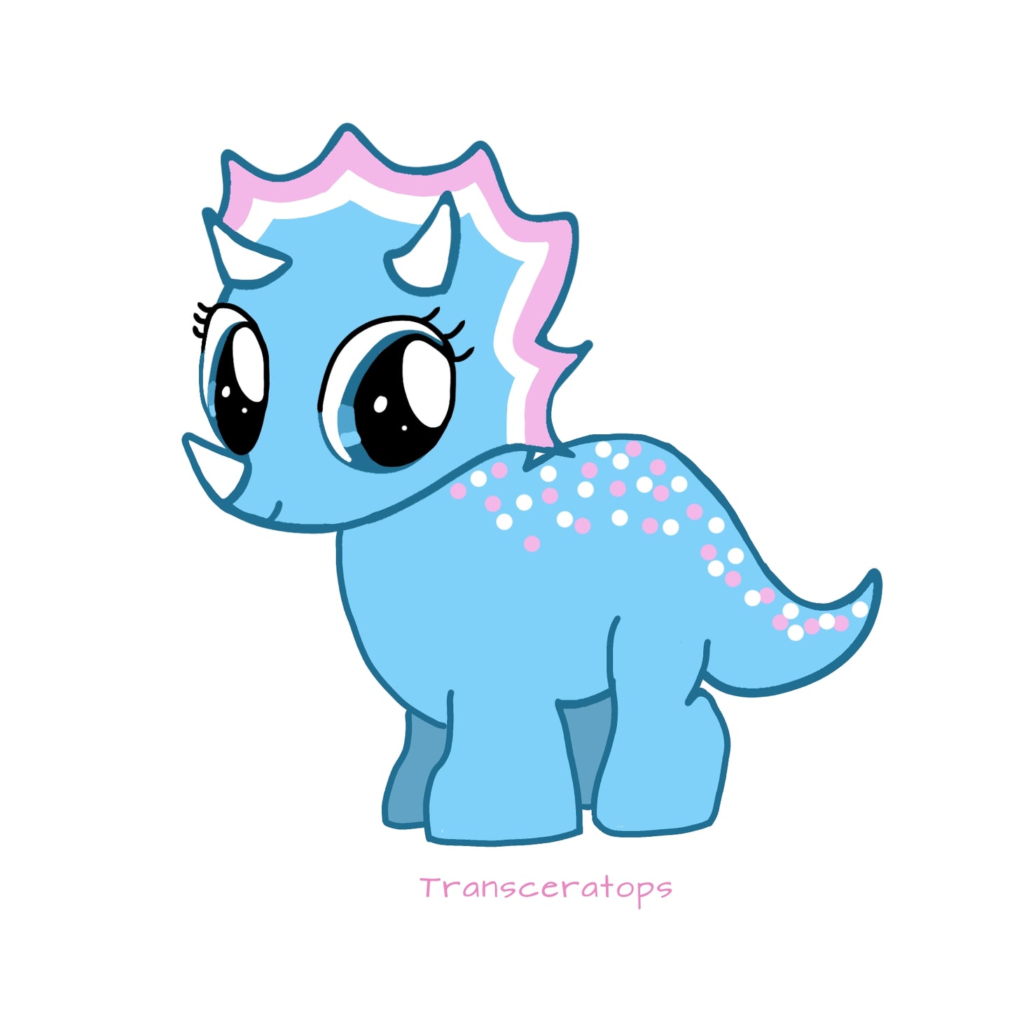 Transceratops cute dino sticker